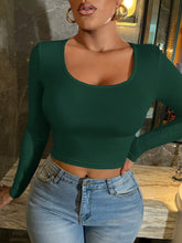 SXY Scoop Neck Crop Tee